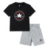 Conjunto Converse Core Tee & Ft Short Gris Oscuro Bebés