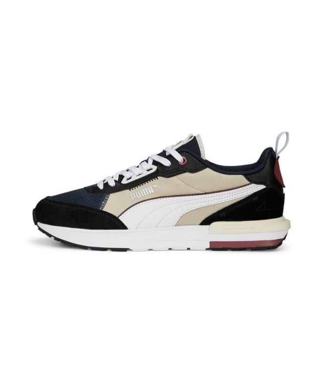 Zapatillas Puma R22 Negro y Beige Hombre