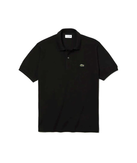 Polo Lacoste Canalé Negro Hombre