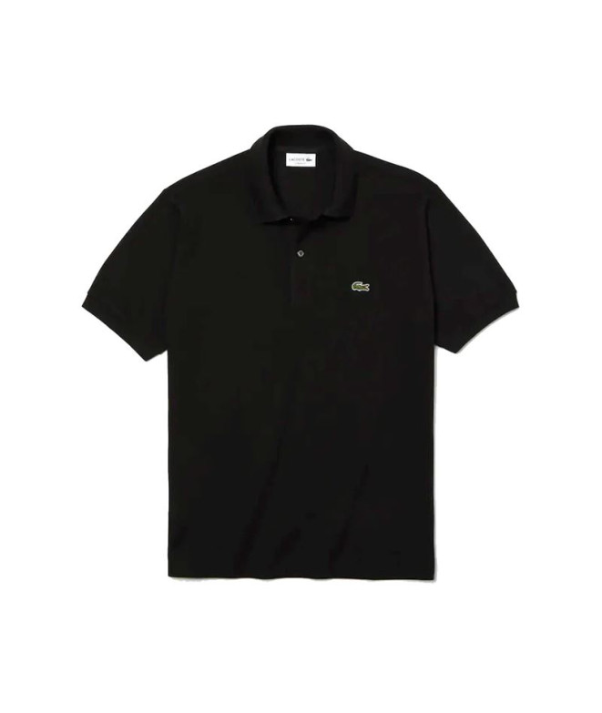 Polo Lacoste Canalé Negro Hombre
