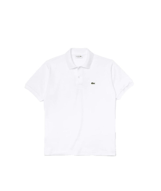 Polo Lacoste Canalé Blanco Hombre