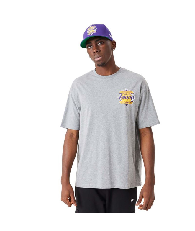 Camiseta New Era Championship LA Lakers Gris...