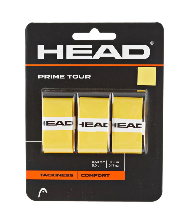 Overgrips de Tenis Head Prime Tour 3Pack Amarillo
