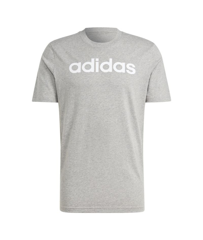 Camiseta adidas Essentials Logo Linear Hombre Gris