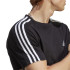 Camiseta adidas Essentials Single 3 Bandas Hombre Negro