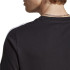 Camiseta adidas Essentials Single 3 Bandas Hombre Negro