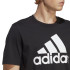 Camiseta adidas Essentials Single Big Logo Hombre Negro