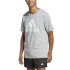 Camiseta adidas Essentials Single Big Logo Hombre Gris