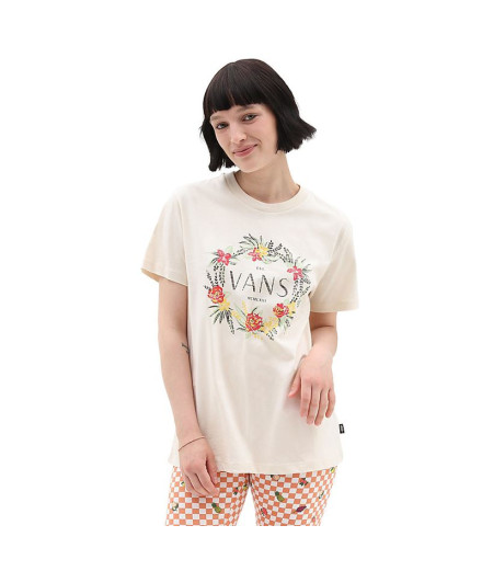 Camiseta Vans Wreath Of Flowers Bff Tee-B Beige Mujer