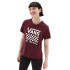 Camiseta Vans Lock Box Crew-B Granate Mujer
