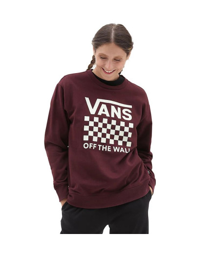 Sudadera Vans Lock Box Crew-B Granate Mujer