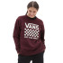 Sudadera Vans Lock Box Crew-B Granate Mujer