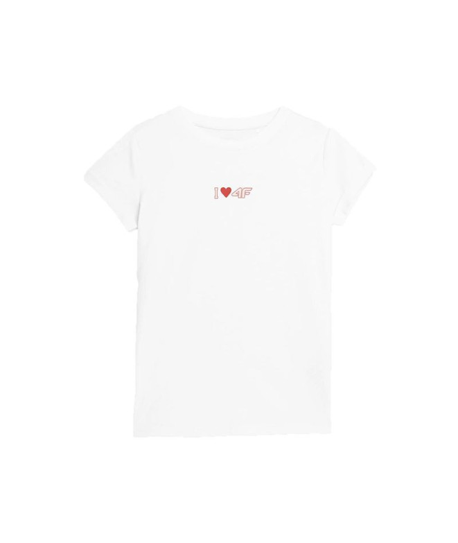 Camiseta 4F JTSD005 Niña blanco
