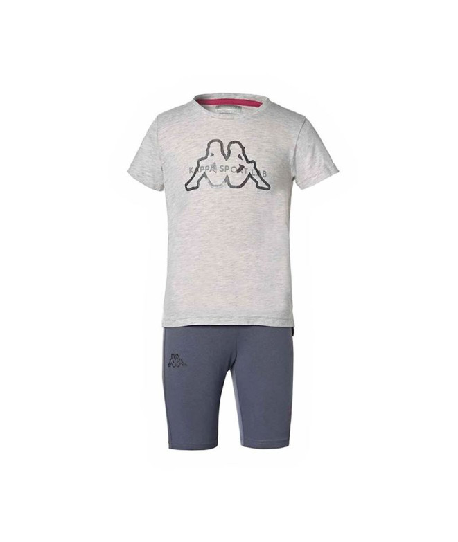 Conjunto Kappa Grugliasco Off Gris Niña