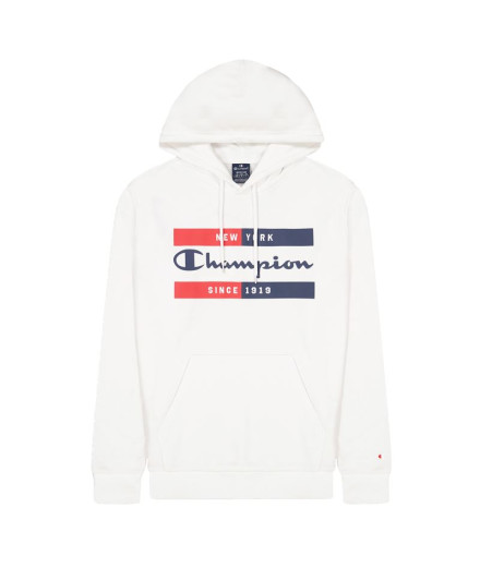 Sudadera Champion Hooded Sweatshirt New York Blanco Hombre