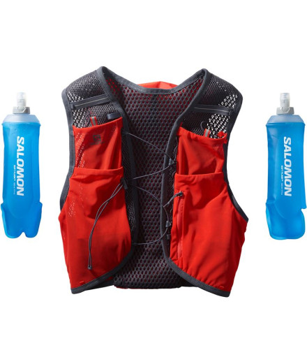 Chaleco de Running Salomon Active Skin 8 Rojo/Gris
