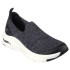 Zapatillas Skechers Arch Fit - Quick Sta Mujer Black Knit/White Trim