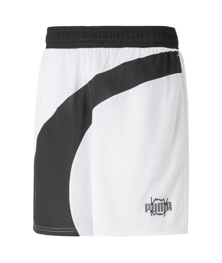 Pantalones de Baloncesto Puma Flare Hombre White
