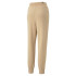 Pantalones Puma Ess+ Embroidery High Mujer Beige