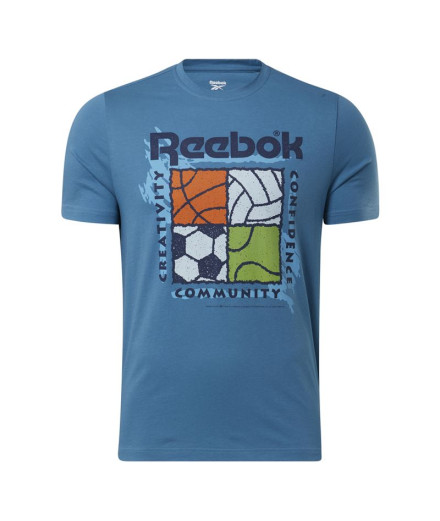 Camiseta Reebok GS Rec Center SS Hombre Azul