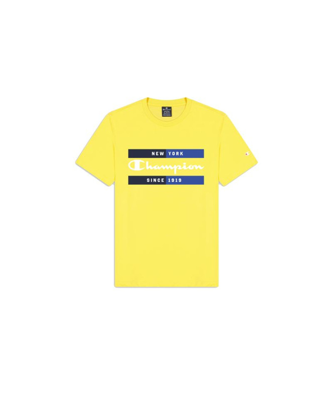 Camiseta Champion Crewneck Amarillo Hombre