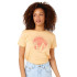 Camiseta Rip Curl Re-Entry Crew Neck Mujer Coral