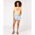 Camiseta Rip Curl Re-Entry Crew Neck Mujer Coral