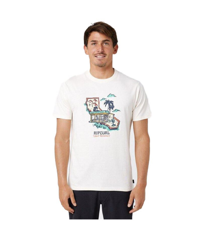 Camiseta Rip Curl Framed Hombre Blanco