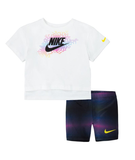 Conjunto Nike Aop Bike Short Niña
