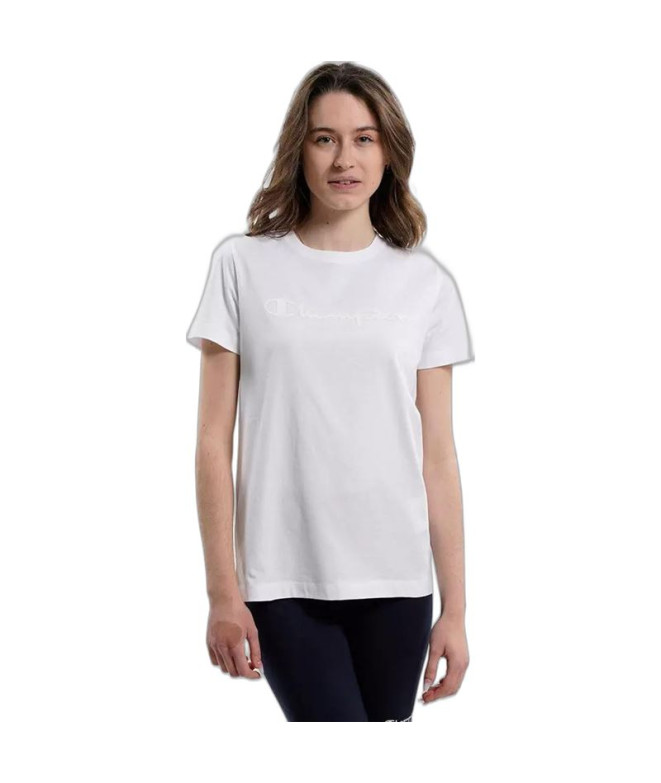 Camiseta Champion Crewneck Blanco Mujer