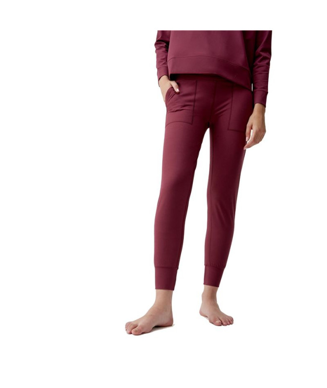 Pantalones Born Living Yoga Daba Vino tinto Mujer