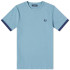 Camiseta Fred Perry Ringer azul Hombre