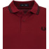 Polo Fred Perry Twin Tipped vino tinto Hombre
