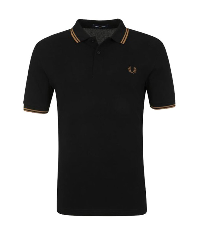 Polo Fred Perry Twin Tipped negro/dorado Hombre