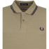 Polo Fred Perry Twin Tipped marrón Hombre