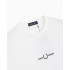 Camiseta Fred Perry Embroidered blanco Hombre