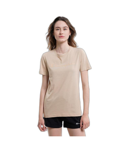 Camiseta Champion Crewneck Beige Mujer