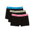 Calzoncillos Lacoste 3PK Contrasting Waistband Negro Hombre