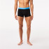 Calzoncillos Lacoste 3PK Contrasting Waistband Negro Hombre