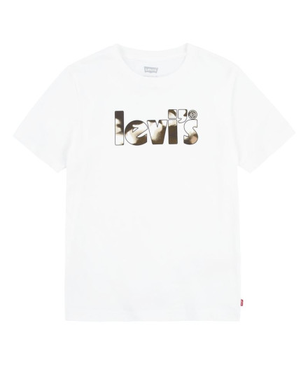 Camiseta Levi's Camo Poster Logo Bright Blanco Niño