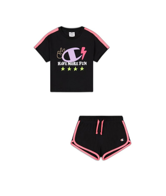 Conjunto Champion Set Negro Niña