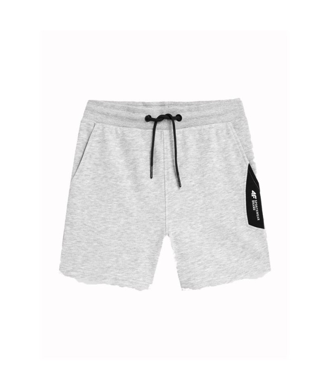 Pantalones 4F Shorts Cas M049 Niño Cold Light Gris