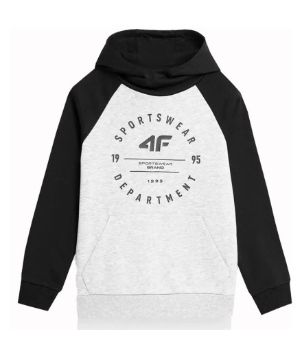 Sudadera 4F M221 Niño Cold Light Gris
