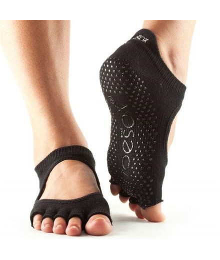 Calcetines yoga sin dedos Atipick Negro