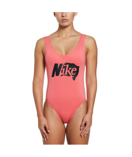 Bañador de natación Nike U-Back One Piece Mujer Coral