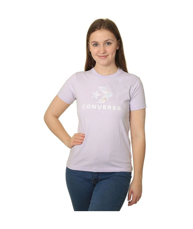 Camiseta Converse Seasonal Star Chevron Lavanda...
