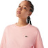 Camiseta Lacoste Crew Neck Premium Cotton Rosa Mujer