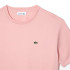 Camiseta Lacoste Crew Neck Premium Cotton Rosa Mujer