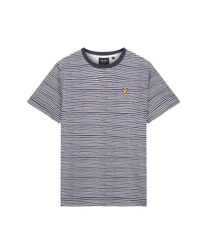 Camiseta Lyle & Scott V1-Breton Stripe Hombre Azul