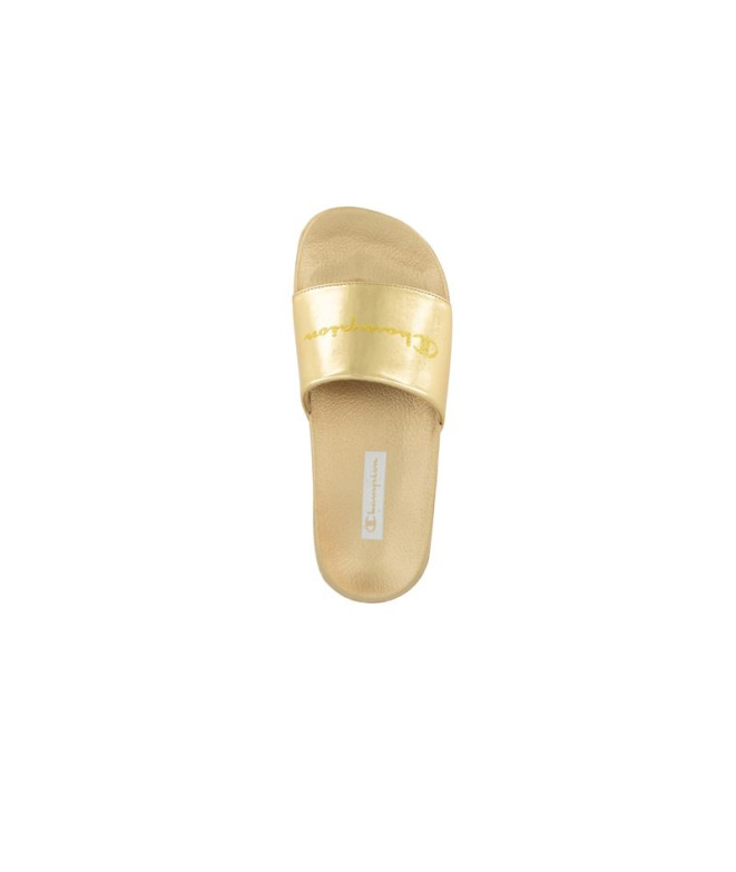 Sandalias Champion Slide Queens Amarillo Mujer